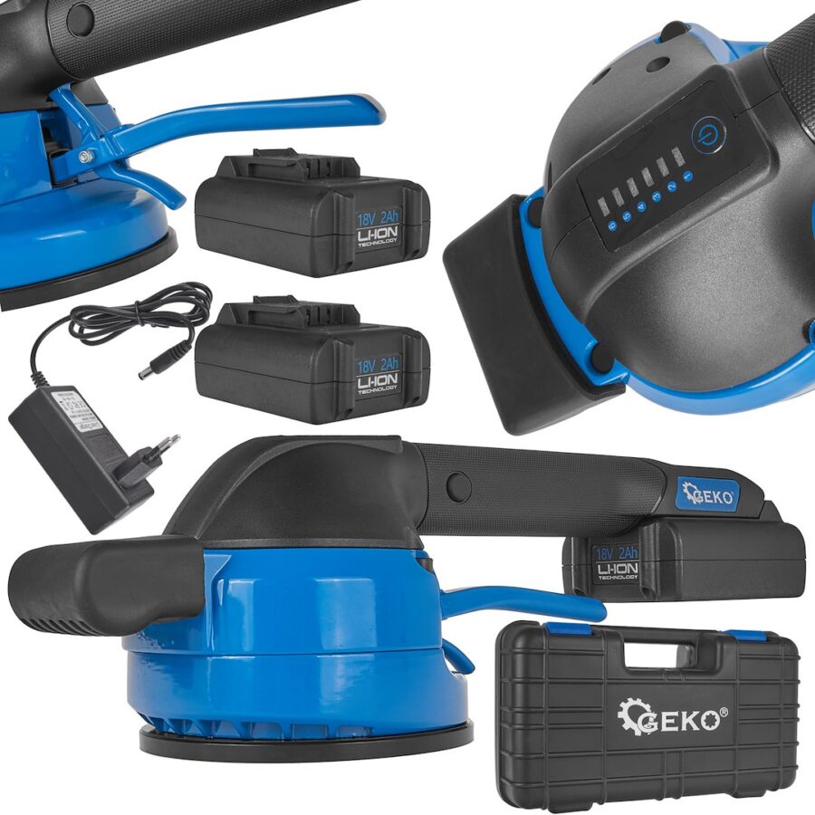 Vibrerende sugekopp for flislegging - sett med lader og 2 x 18V batterier – bilde 13 av 15