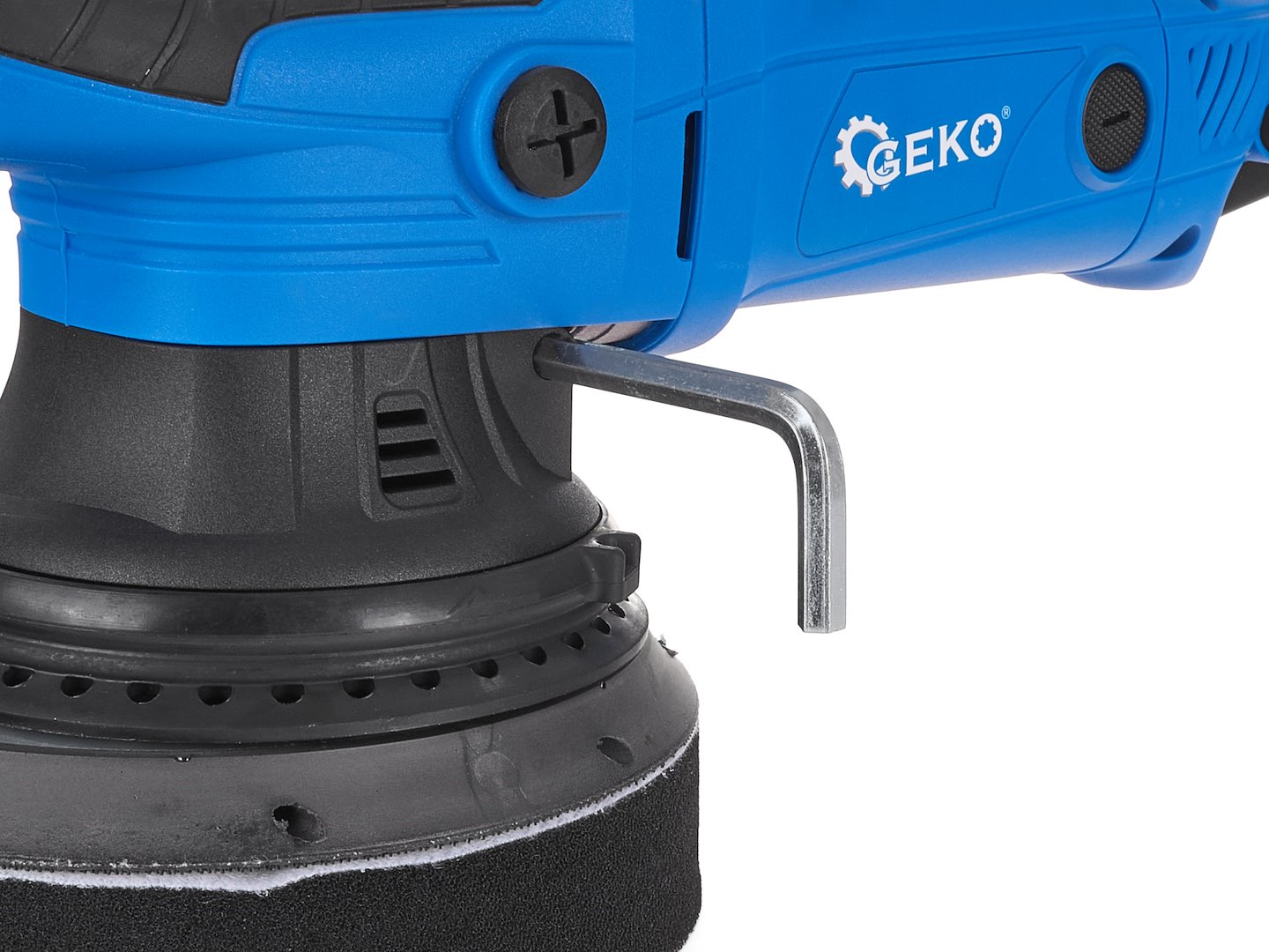 Dobbeltvirkende bilpoleringsmaskin med justerbar 150 mm Geko Premium + sett med 4 svamper - Bilde 4