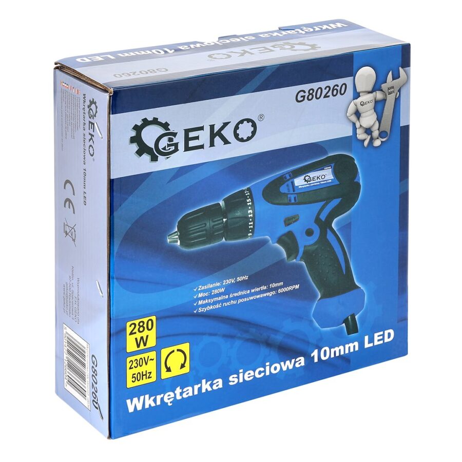 230V 10mm LED trådløs skrutrekker/Geko – bilde 3 av 10