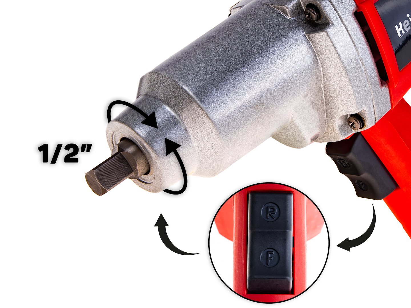 1/2" elektrisk muttertrekker + H-type piper - Bilde 4