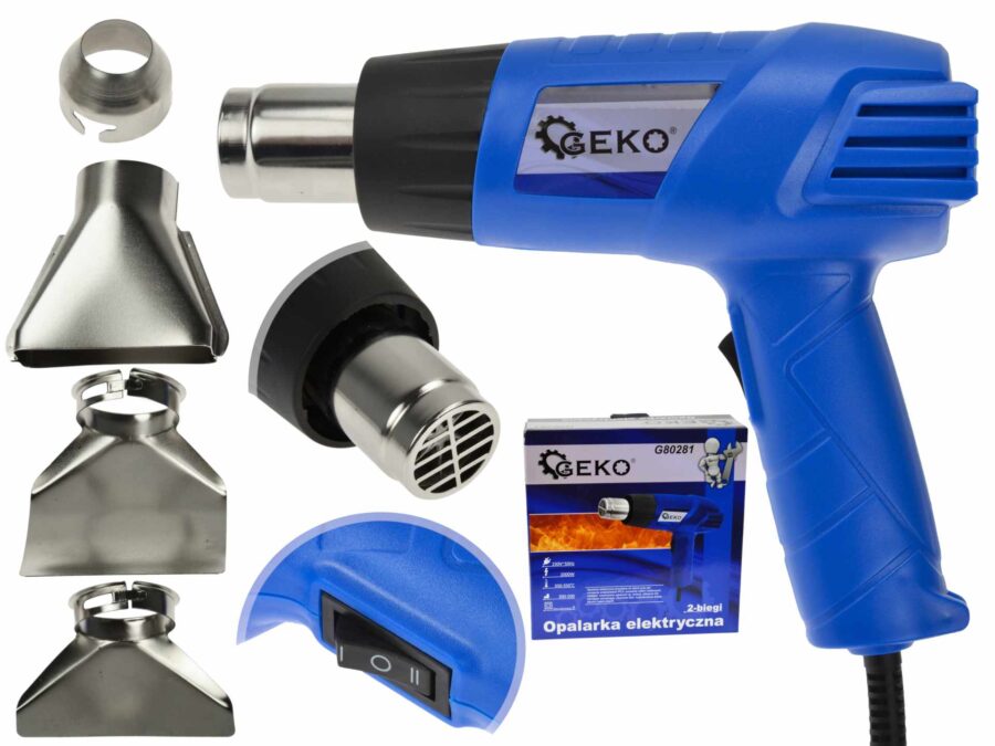 Elektrisk varmepistol 2000W + dyser – bilde 2 av 9