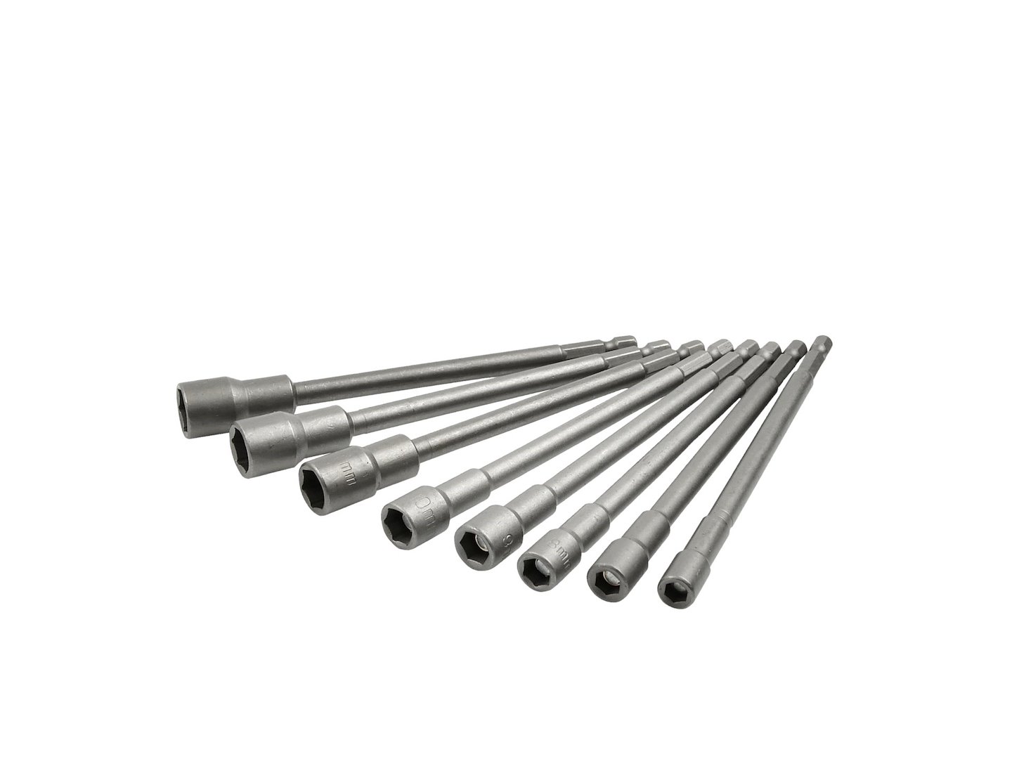 Sett med magnetiske piper for skrutrekkere 6-13 mm 8 deler.