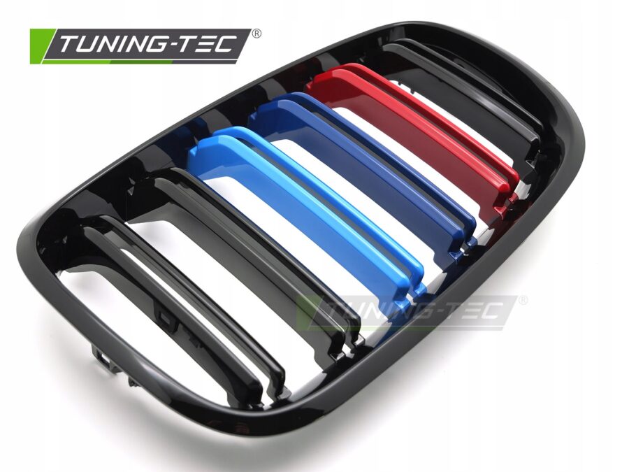 Grill BMW X5 E70 07-13/X6 E71 08-14 Sport Double Bar M-Tricolor Blank Svart – bilde 3 av 3
