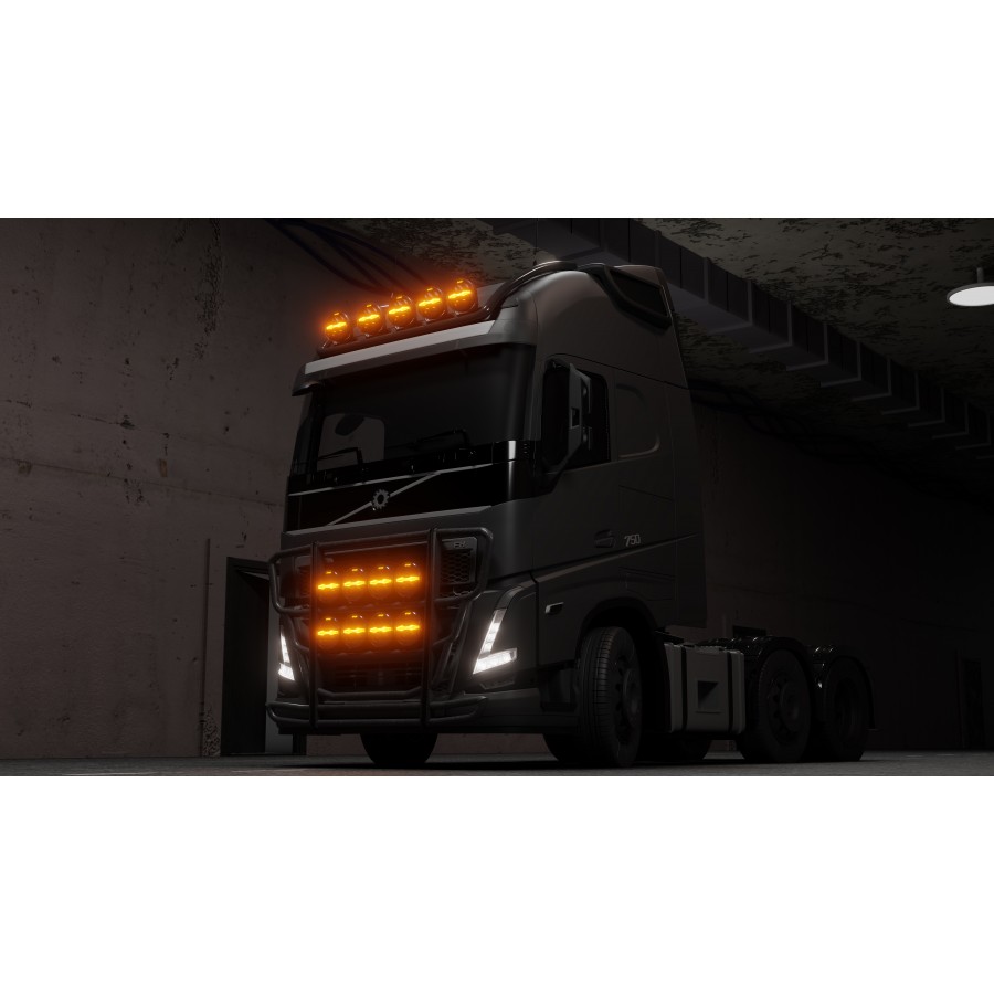 Led Ekstralys Rund 12/24V Med Posisjonslys Og Oransje Varsellys X-Spider Ninja L3442 - Bilde 6