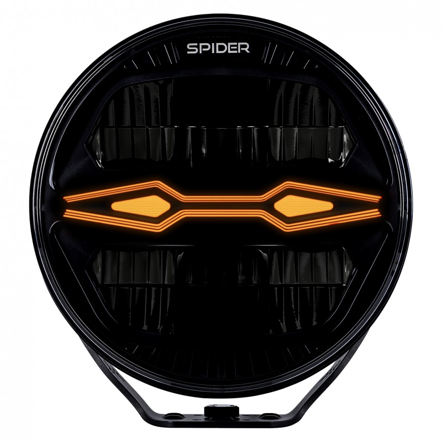 Led Ekstralys Rund 12/24V Med Posisjonslys Og Oransje Varsellys X-Spider Ninja L3442 - Bilde 8