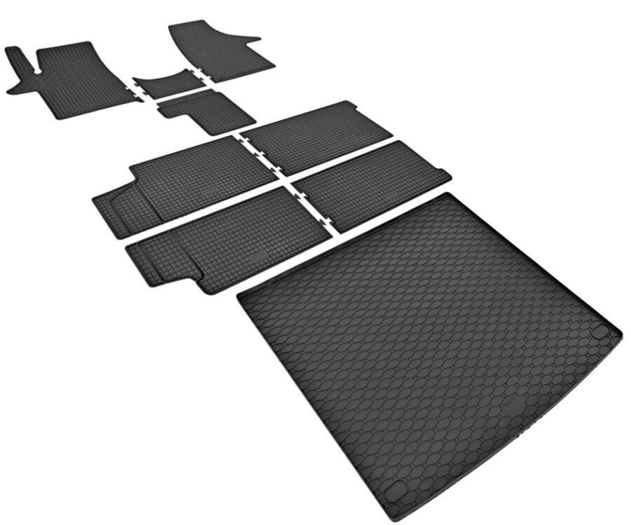 Gummimatter Og Bagasjeromsmatte Vw T6 Transporter/Caravelle 15-19 8-Seter Long – bilde 1 av 8