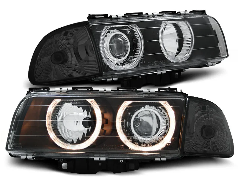 Frontlykter Bmw E38 06.94-08.98 Angel Eyes Black - Bilde 2