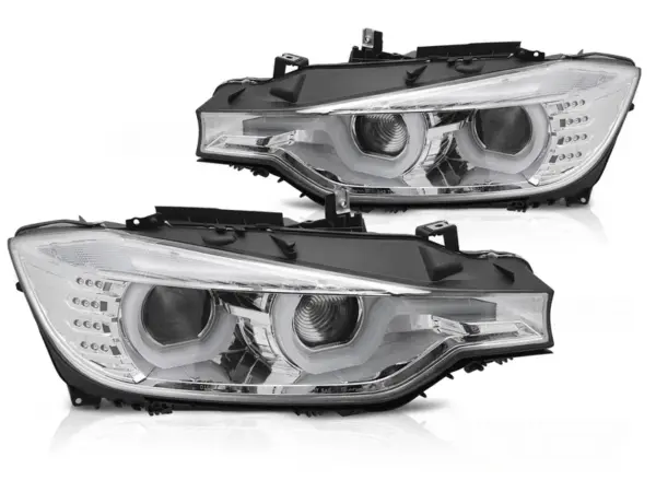 Frontlykter Bmw F30/F31 10.11 - 05.15 U-Type Chrome – bilde 2 av 2