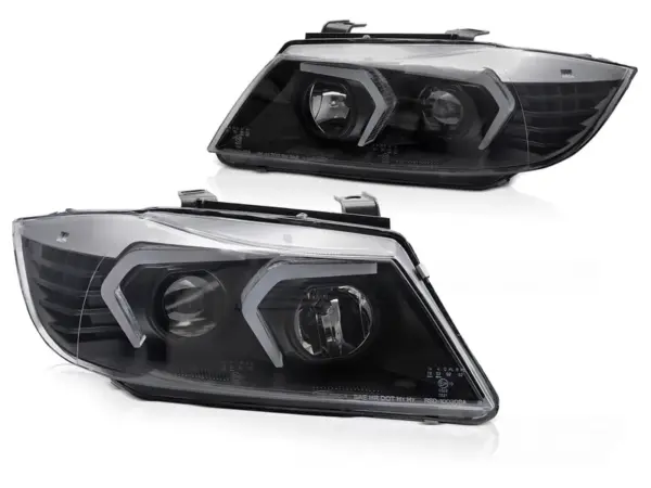 Frontlykter Bmw E90/E91 05-08 Led Sort – bilde 2 av 2