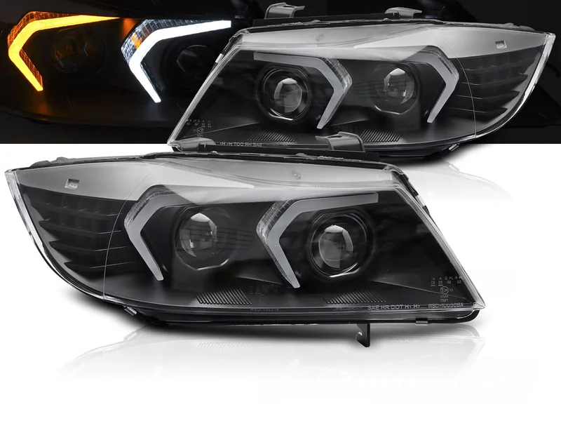 Frontlykter Bmw E90/E91 05-08 Full Led Sort