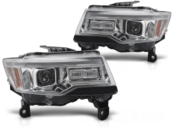 Frontlykter Jeep Grand Cherokee 14-21 Kromrørlys Seq Hid – bilde 2 av 2