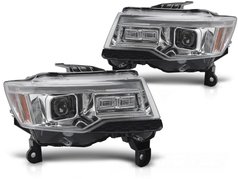 Frontlykter Jeep Grand Cherokee 14-21 Kromrørlys Seq Hid - Bilde 2