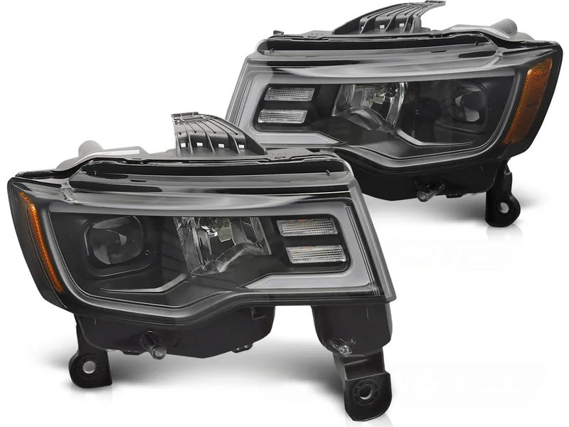 Frontlykter Jeep Grand Cherokee 16-21 Tube Light Black - Bilde 2