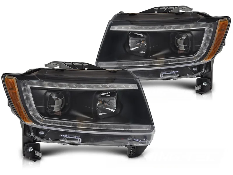 Frontlykter Jeep Grand Cherokee 11-13 Tube Light Black - Bilde 2