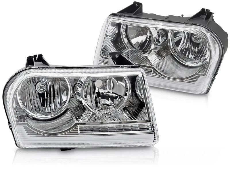 Frontlykter Chrysler 300 05-08 Rørlys Krom - Bilde 2