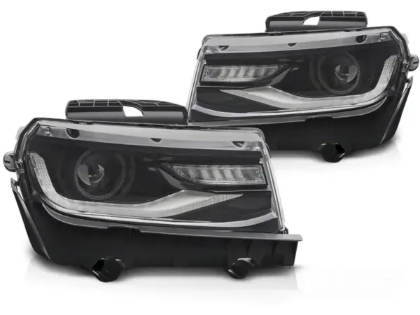 Frontlykter Chevrolet Camaro 13-15 Tube Led Sort – bilde 2 av 2
