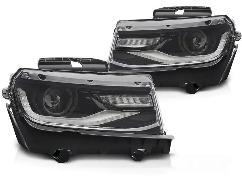 Frontlykter Chevrolet Camaro 13-15 Tube Led Sort - Bilde 2