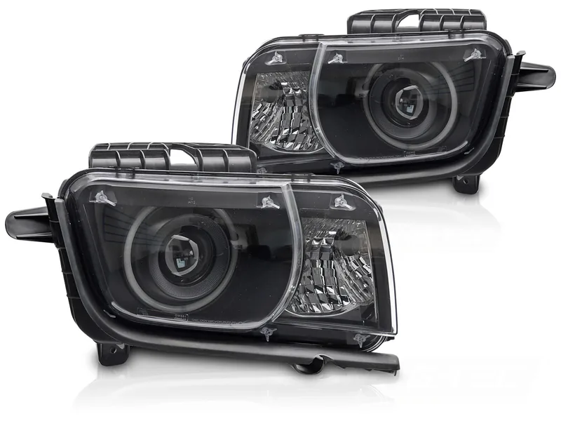 Frontlykter Chevrolet Camaro 09-13 Angel Eyes Black - Bilde 2