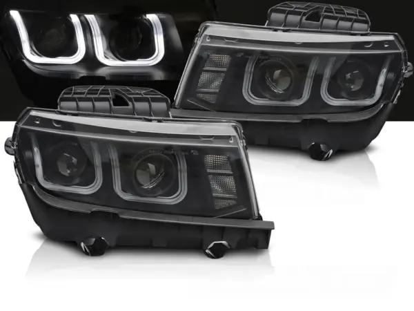 Frontlykter Chevrolet Camaro 13-15 Led Sort – bilde 1 av 2