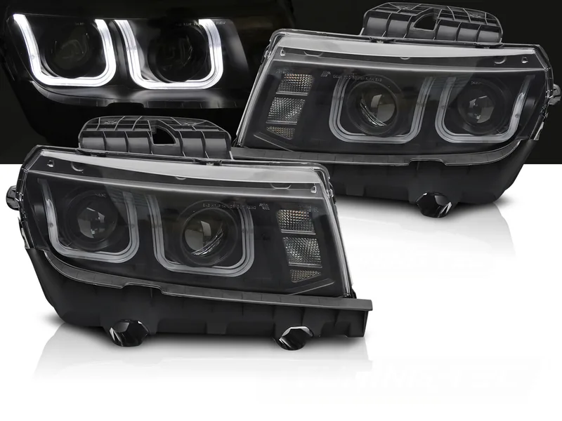 Frontlykter Chevrolet Camaro 13-15 Led Sort
