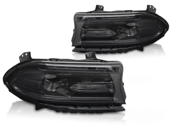 Frontlykter Dodge Charger 14-23 Led Sort – bilde 2 av 2