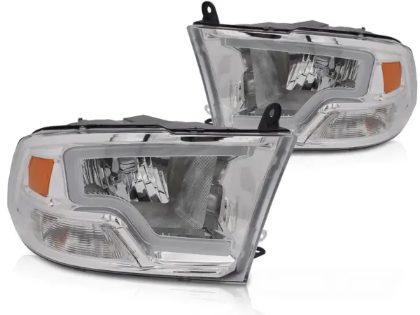 Frontlykter Dodge Ram 09-18 Tube Light Chrome – bilde 2 av 2