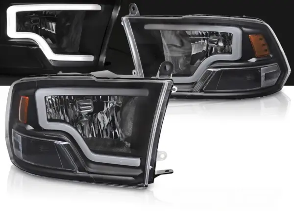 Frontlykter Dodge Ram 09-18 Tube Light Black – bilde 1 av 2