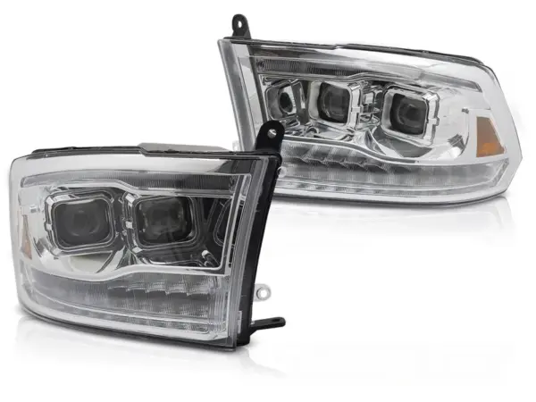 Frontlykter Dodge Ram 09-18 Dobbel Krom – bilde 2 av 2