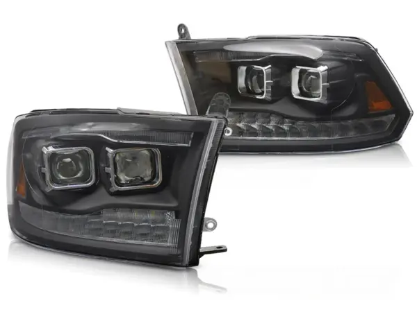 Frontlykter Dodge Ram 09-18 Double Black – bilde 2 av 2