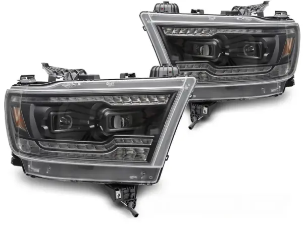 Frontlykter Dodge Ram 19-22 Full Led Black – bilde 2 av 2