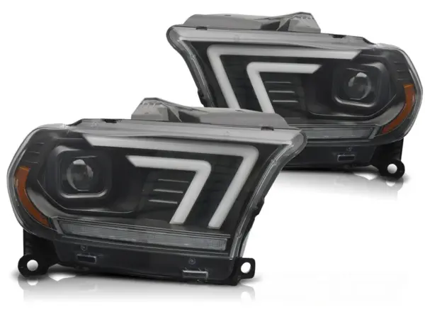 Frontlykter Dodge Durango 10-13 Xenon Black Tube Seq – bilde 2 av 2