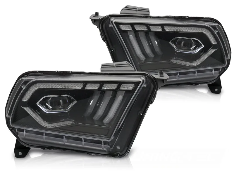 Frontlykter Ford Mustang 10-13 Led Black Drl - Bilde 2