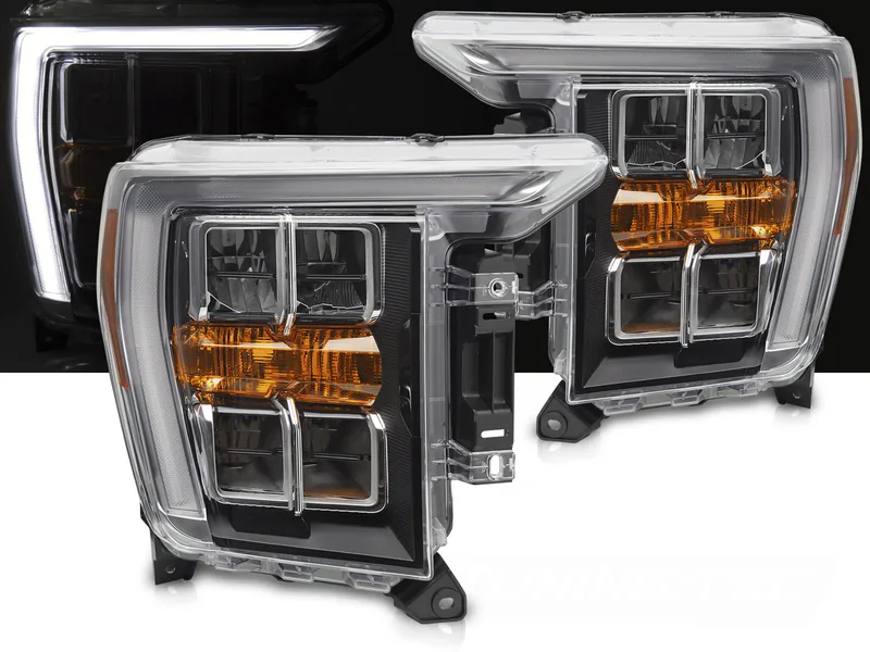 Frontlykter Ford F150 Mk14 20-23 Sort Drl