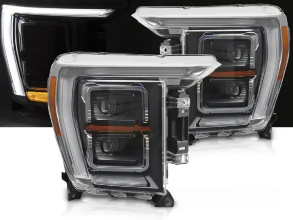 Frontlykter Ford F150 Mk14 20-23 Led Sort Drl – bilde 1 av 2