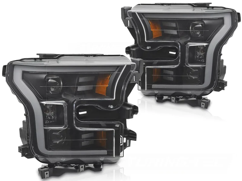 Frontlykter Ford F150 Mk13 14-17 Tube Light Black - Bilde 2