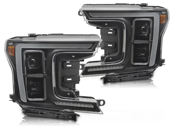 Frontlykter Ford F150 Mk13 17-20 Full Led Sort – bilde 2 av 2