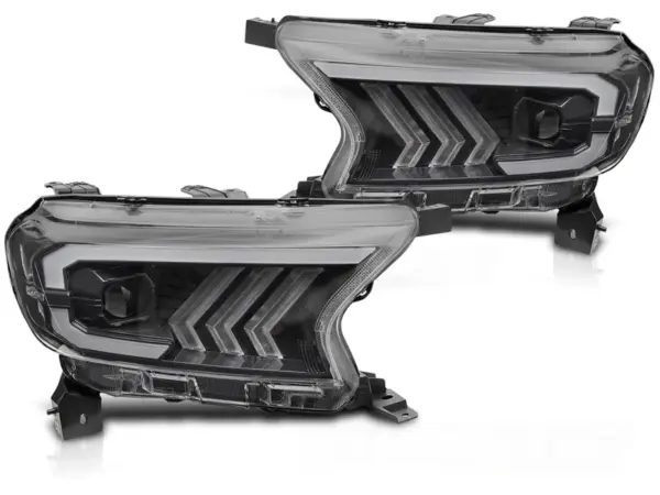 Frontlykter Ford Ranger V 16-22 Tube Light Black – bilde 2 av 2