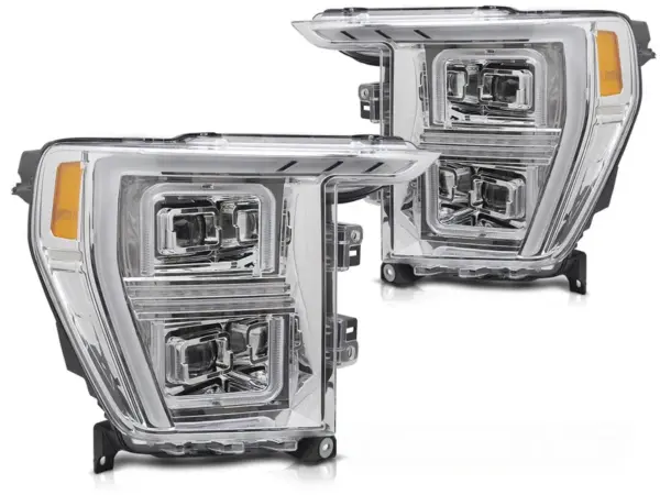 Frontlykter Ford F150 Mk14 20-23 Led Rørlys Krom – bilde 2 av 2