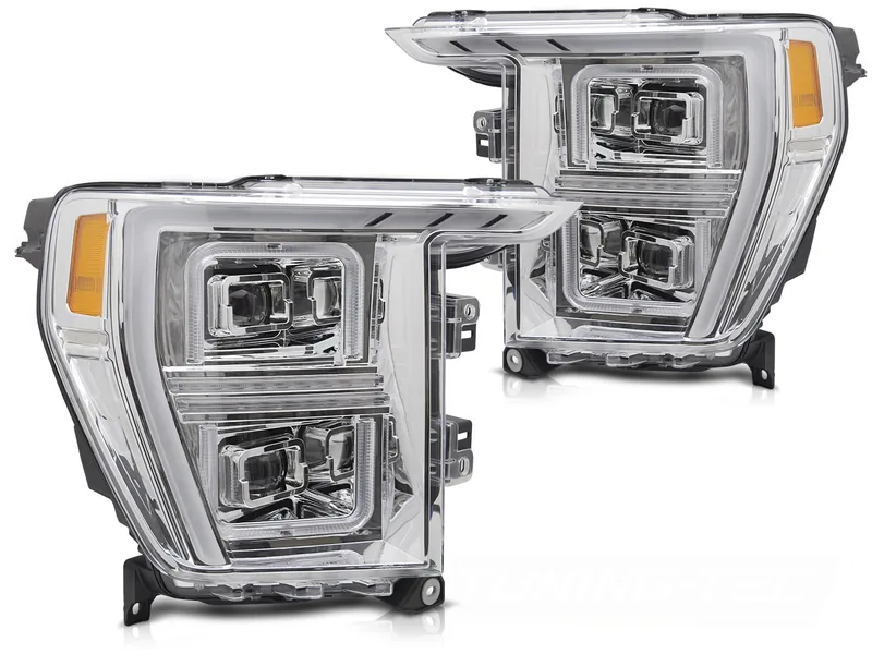 Frontlykter Ford F150 Mk14 20-23 Led Rørlys Krom - Bilde 2