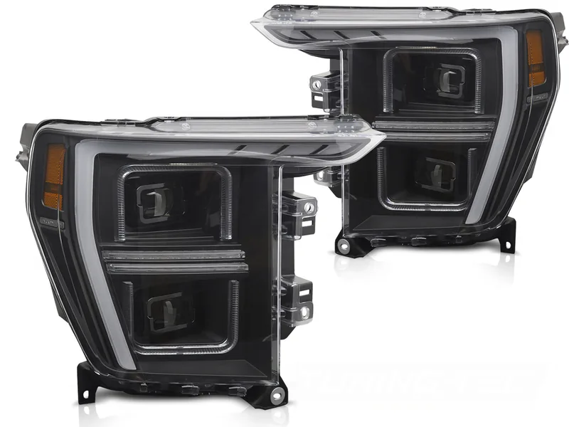 Frontlykter Ford F150 Mk14 20-23 Led Tube Lys Sort - Bilde 2