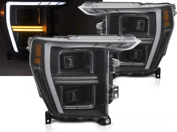 Frontlykter Ford F150 Mk14 20-23 Led Tube Lys Sort – bilde 1 av 2