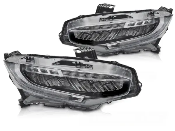 Frontlykter Honda Civic X 16-21 Full Led Sort – bilde 2 av 2