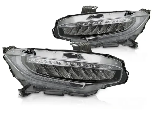 Frontlykter Honda Civic X 16-21 Full Led Sort – bilde 2 av 2
