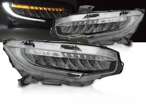 Frontlykter Honda Civic X 16-21 Full Led Sort – bilde 1 av 2