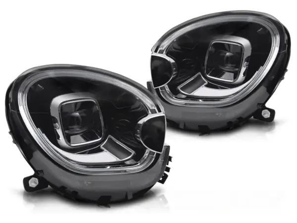 Frontlykter Mini (Cooper) R60 R61 10-16 Full LED Drl-rørlys Sorte – bilde 2 av 2