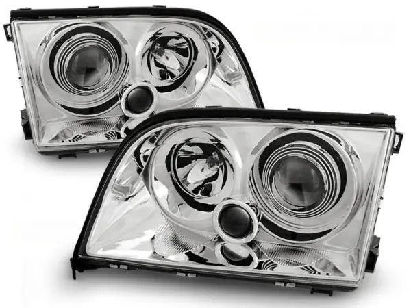 Frontlykter Mercedes W140 S-Klasa 03.91-10.98 Krom