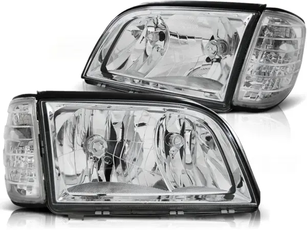 Frontlykter Mercedes W140 S-Klasa 03.91-10.98 Krom