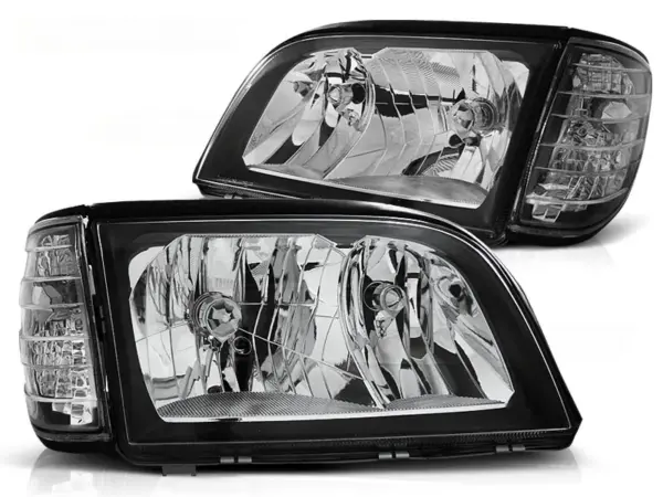 Frontlykter Mercedes W140 S-Klasa 03.91-10.98 Sort