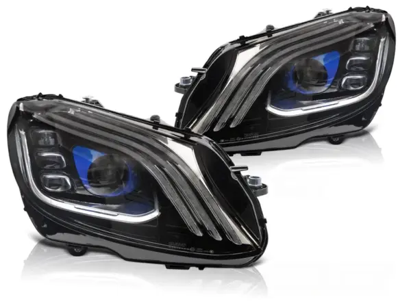 Frontlykter Mercedes W205 14-21 Full Led Sort – bilde 2 av 2