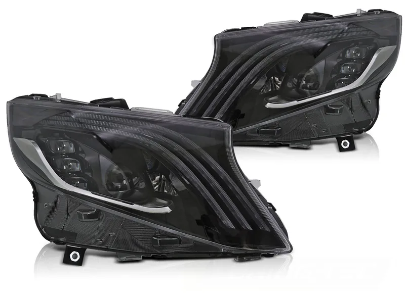 Frontlykter Mercedes V-Klasse/VIto W447 14-23 Led Sort - Bilde 2